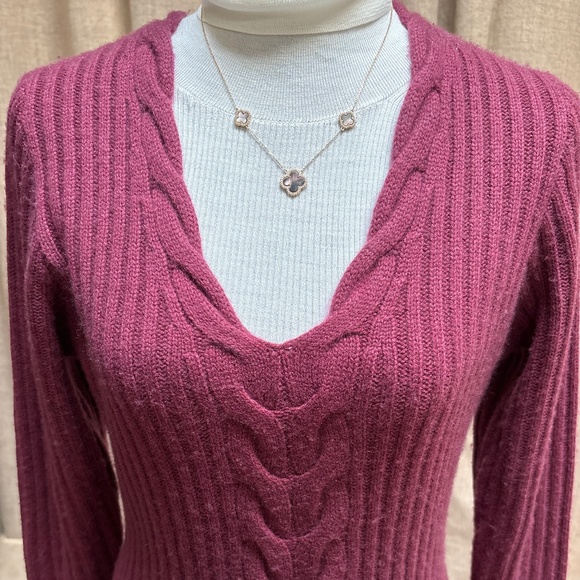 Naadam Rib Knit Midi Dress - Deep Eggplant - NWT - Picture 3 of 5